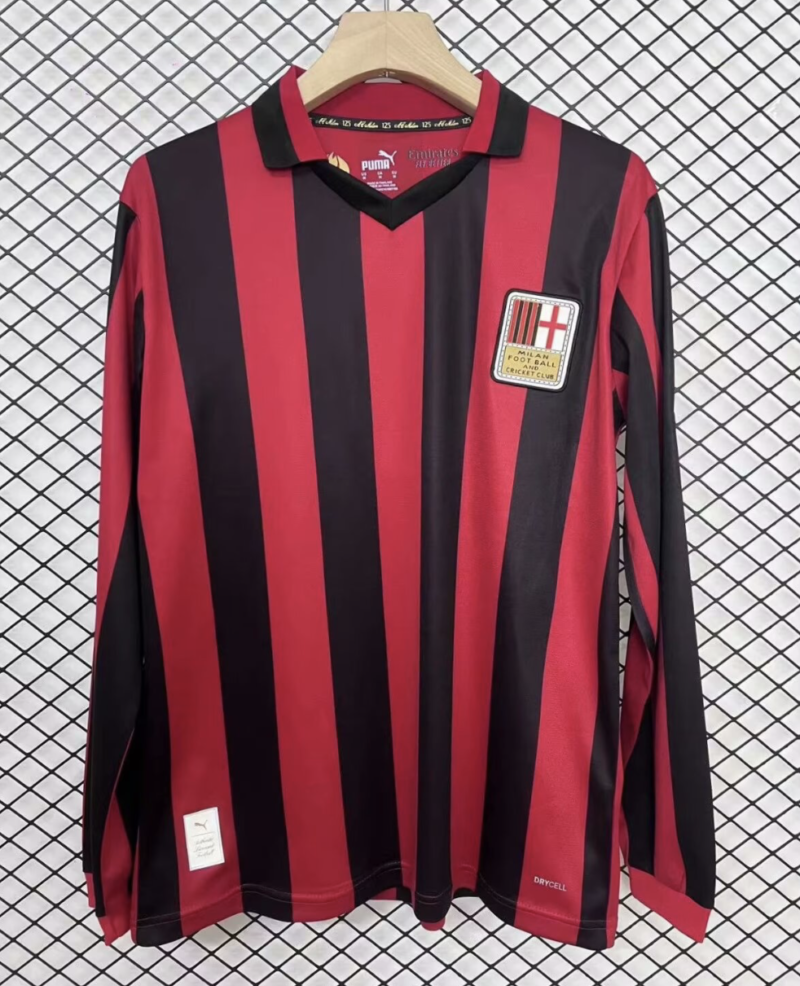 Long Sleeve 24/25 AC Milan 125th Anniversary Red Jersey